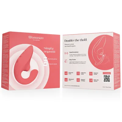 Rabbit vibrátor s tlakovým stimulátorem klitorisu Womanizer Blend, zářivě růžový (Rose) - obrázek 11