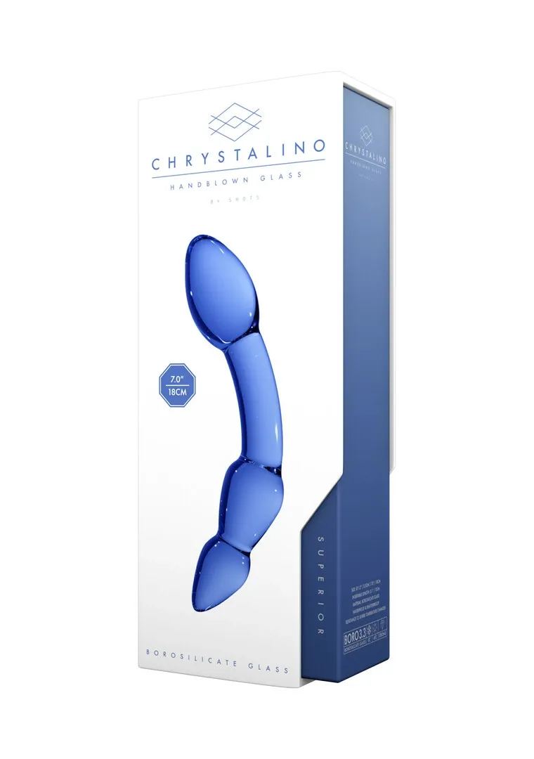 Skleněné dildo Shots Superior Glass, borosilikátové sklo, průhledné, 19 cm - obrázek 4
