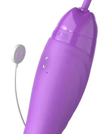 Tlakový stimulátor s jazýčkem a hadicí Fantasy For Her Ultimate Pleasure Max, fialový - obrázek 5