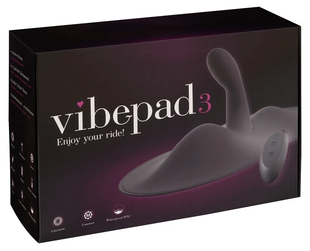 Vibrační podložka Rocks Off Vibepad 3 se stimulátorem bodu G, dálkové ovládání, černá