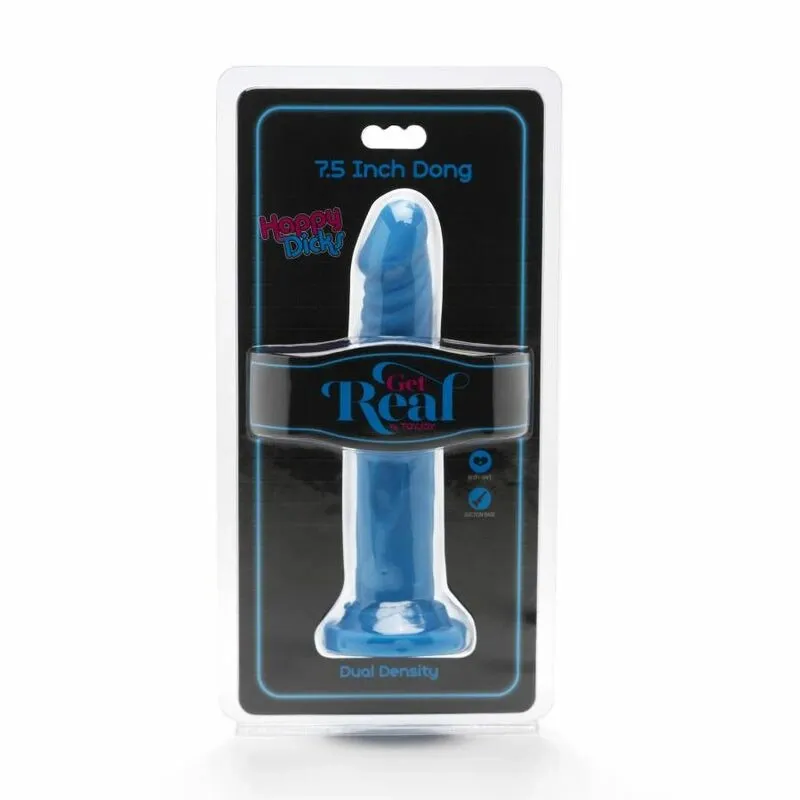 Realistické dildo Get Real Happy Dicks s přísavkou, 19 cm, modré - obrázek 2