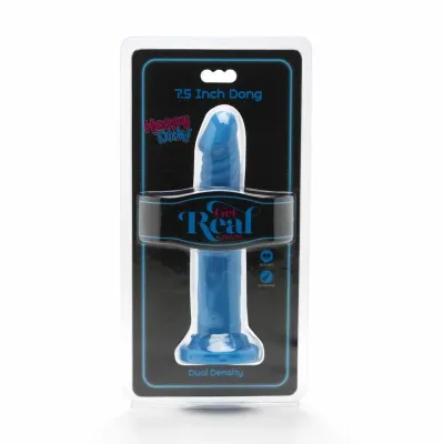 Realistické dildo Get Real Happy Dicks s přísavkou, 19 cm, modré - obrázek 2