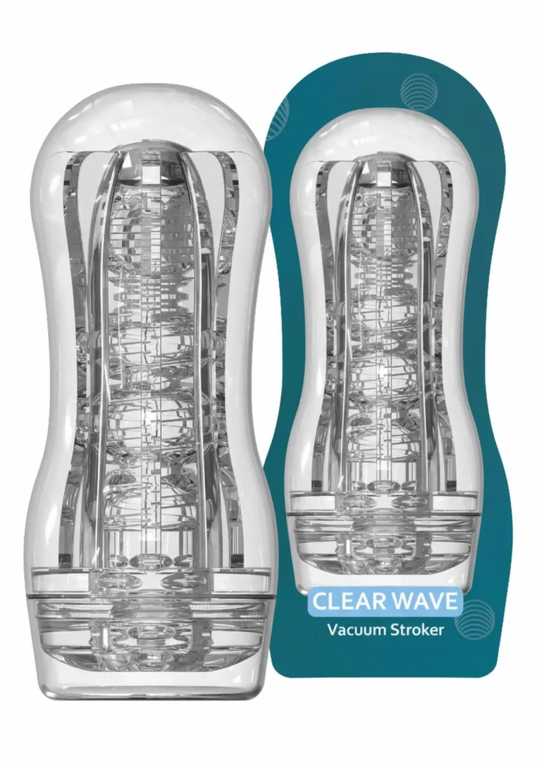 Masturbátor TOYJOY HERO Clear Wave s nastavitelným podtlakem, průhledný - obrázek 4