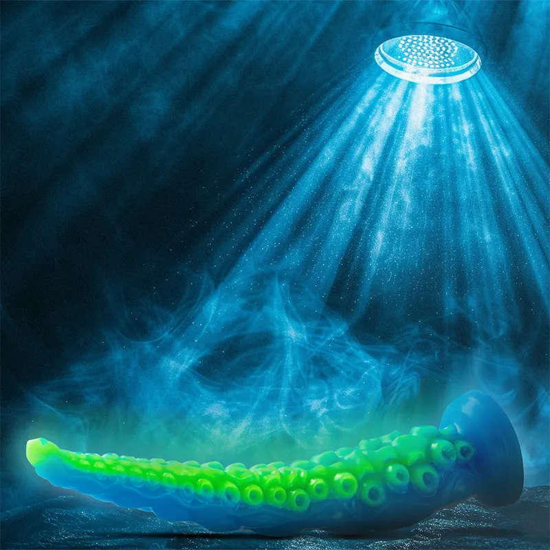 Silikonové dildo chapadlo EPIC Scylla, fluorescenční, velké, 31,5 cm - obrázek 3