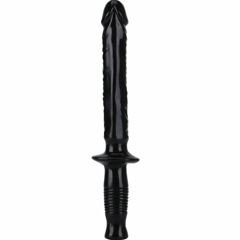 Dildo s rukojetí Get Real The Manhandler, 38 cm, černé - obrázek 3