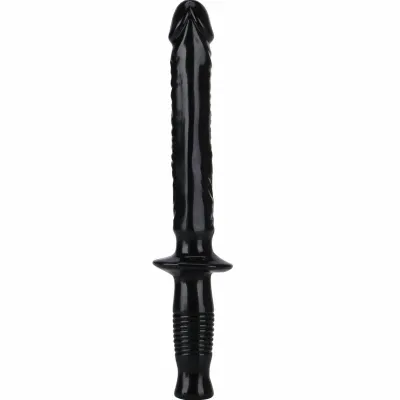 Dildo s rukojetí Get Real The Manhandler, 38 cm, černé - obrázek 3