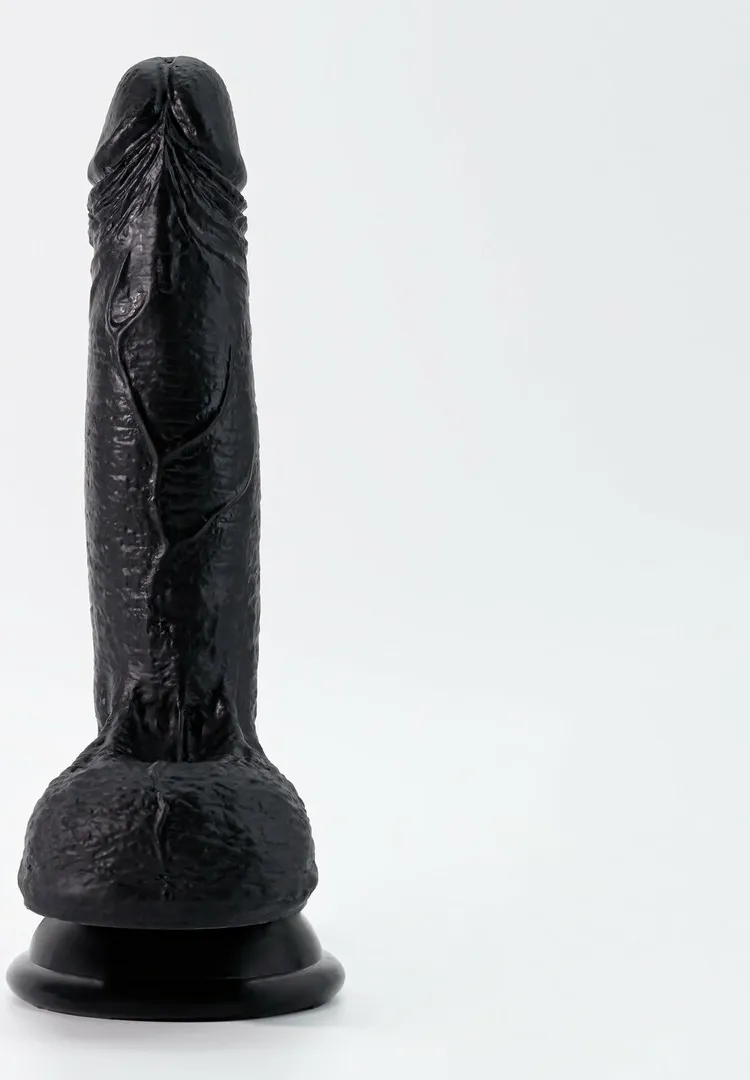 Crushious Inviktus silikonové dildo s přísavkou 19 cm černé - obrázek 4