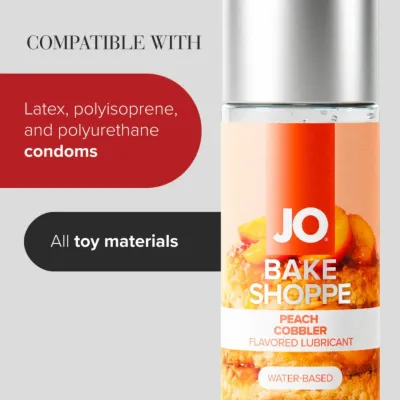 Lubrikační gel JO Bake Shoppe Peach Cobbler, na vodní bázi, 60 ml - obrázek 3