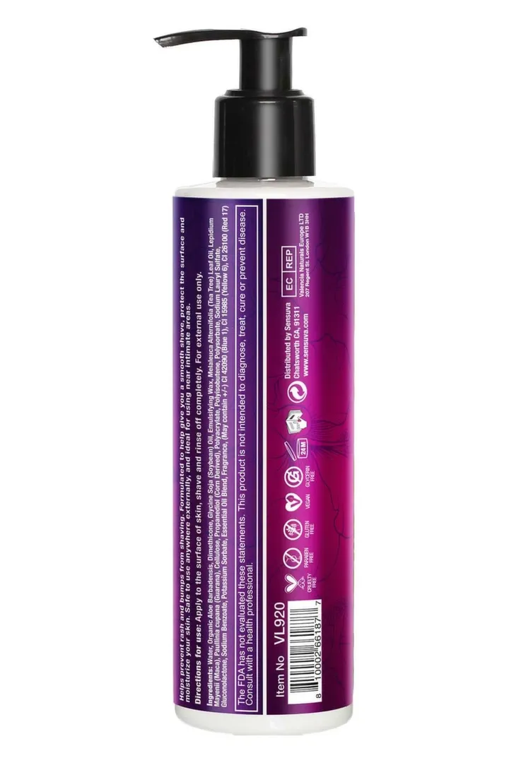 Vyživující krém na holení Sensuva Sweet Secrets, 236 ml - obrázek 2