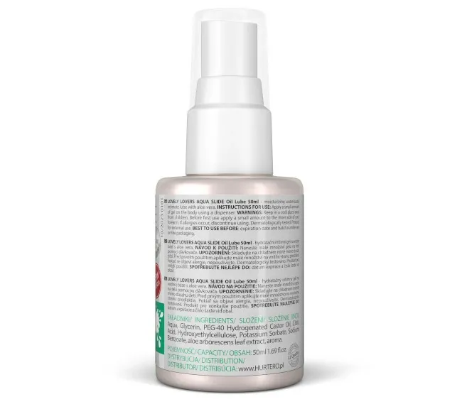 Lubrikační gel na vodní bázi Lovely Lovers AQUA SLIDE s aloe, 50 ml - obrázek 2