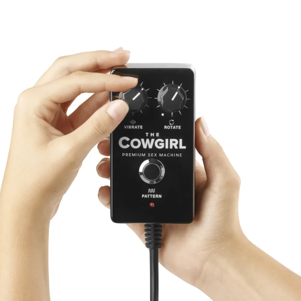 The Cowgirl Premium Riding Machine, sedlový sexuální stroj s aplikací, černý - obrázek 5