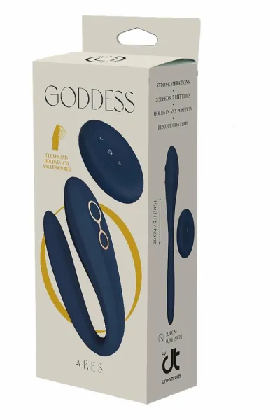 Ohebný vibrátor s dálkovým ovládáním Dream Toys Goddess Collection Ares, fialový - obrázek 3