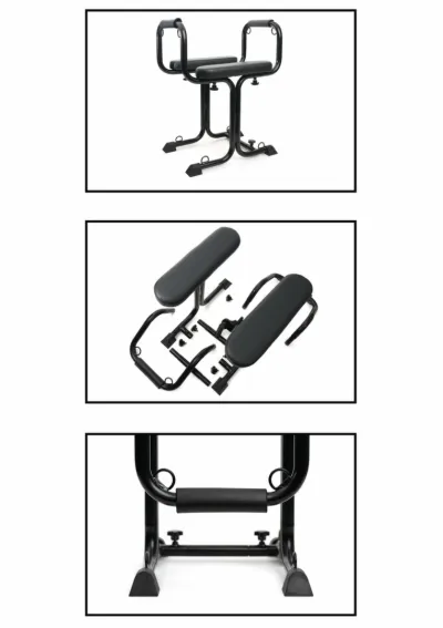 Bondage sedačka Bangers s 8 úchyty a polstrovanými područkami, černá - obrázek 9