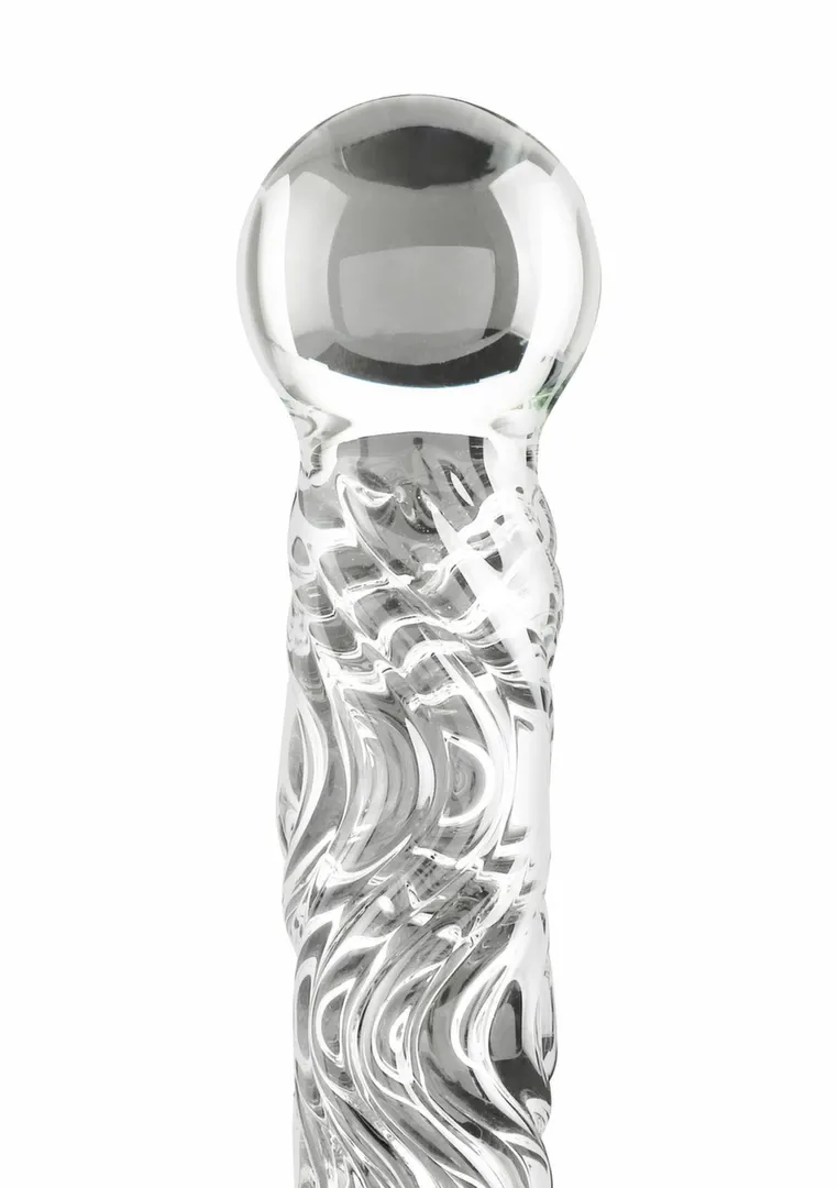 Kožené důtky TOYJOY Crystal Leather Whip se skleněnou rukojetí, 66 cm - obrázek 5
