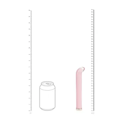 Skleněný stimulátor bodu G Loveline Glass G-Spot Vibe, zahnutý, růžový, 18 cm - obrázek 5