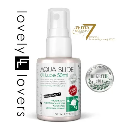 Lubrikační gel na vodní bázi Lovely Lovers AQUA SLIDE s aloe, 50 ml