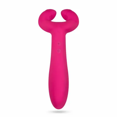 Oboustranný vibrátor pro páry EasyToys s kroužkem, voděodolný, nabíjecí, černý - obrázek 9