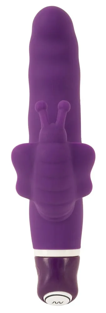 Smile G-Butterfly silikonový vibrátor na bod G s motýlkem fialový 15,5 cm - obrázek 4