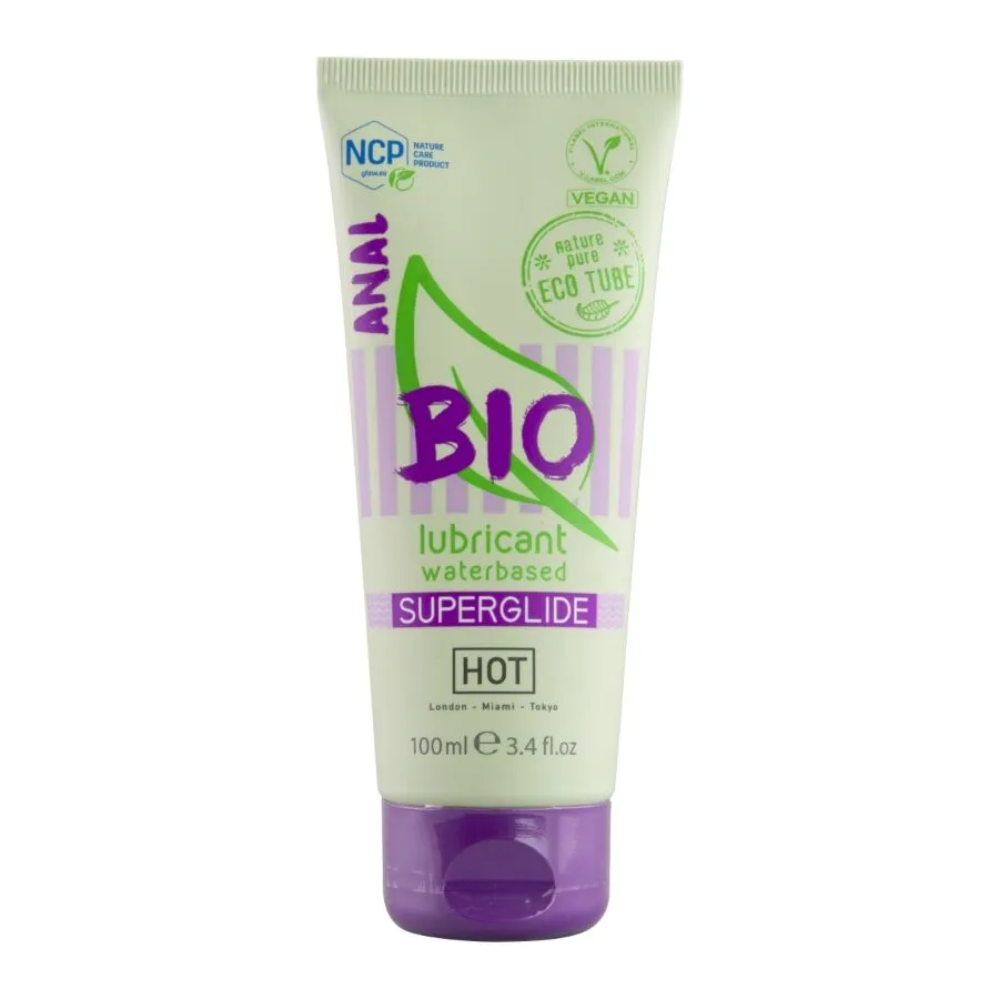 Bio anální lubrikační gel HOT BIO Superglide Anal na vodní bázi, 100 ml