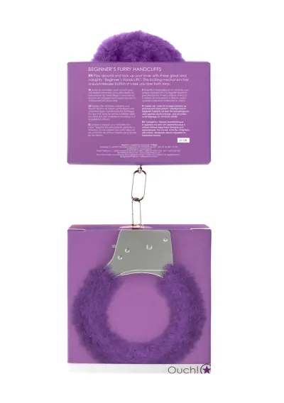 Kovová pouta s kožešinou You2Toys Beginner’s Furry Handcuffs, stříbrná - obrázek 3