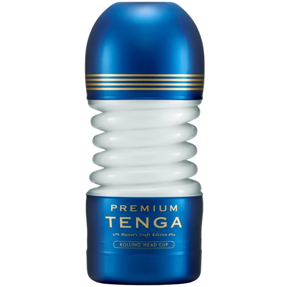 Masturbátor Tenga Premium Rolling Head Cup, modrý