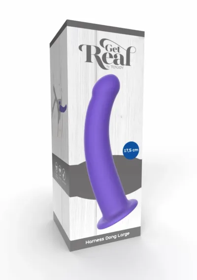 Silikonové dildo na strap-on ToyJoy Get Real Harness Dong L, s přísavkou - obrázek 3