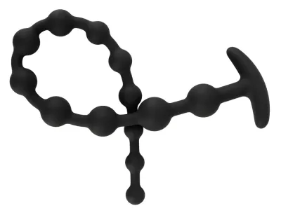 Anální kuličky Black Velvets, ohebné, silikonové, 13 kuliček, 50 cm - obrázek 5
