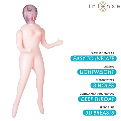 Nafukovací panna Intense Dolls Monique se třemi otvory - obrázek 2