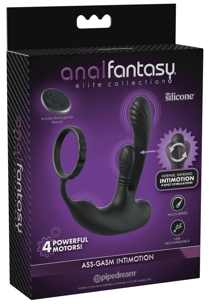Nabíjecí stimulátor prostaty a hráze Anal Fantasy Elite Ass-Gasm IntiMotion
