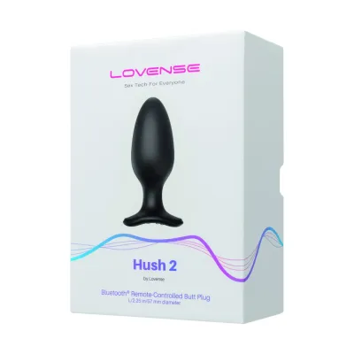 Vibrační anální kolík Lovense Hush 2 L ovládaný aplikací, 57 mm, silikon, černý - obrázek 6