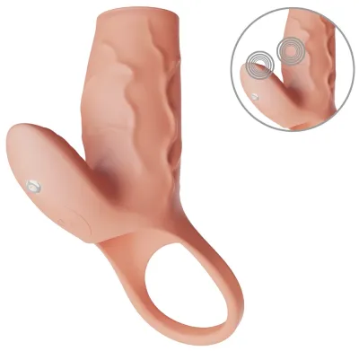 Vibrační návlek na penis Realistixxx Real Sleeve Clit S se stimulátorem klitorisu - obrázek 2