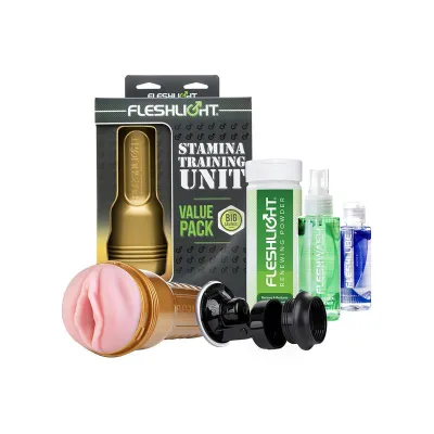 Masturbátor Fleshlight Stamina Training Unit STU, výhodná sada s péčí - obrázek 6