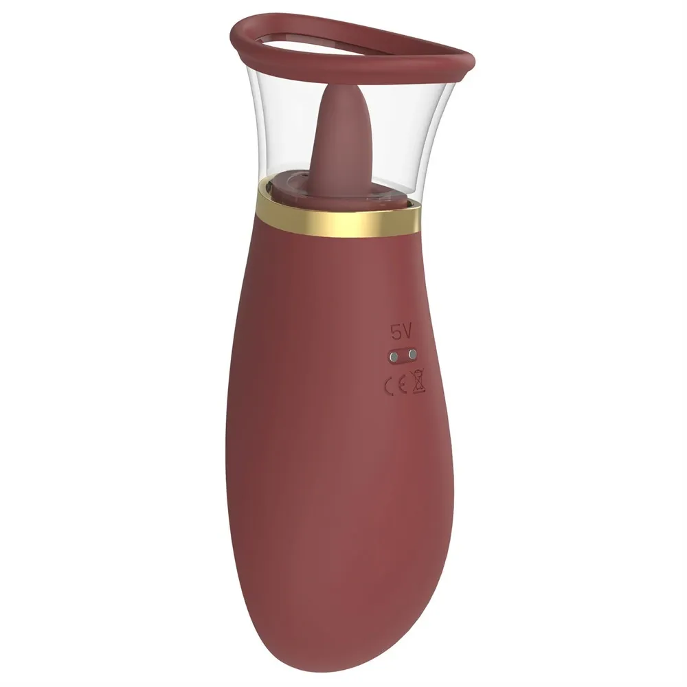 Tlakový stimulátor klitorisu s jazýčkem Dream Toys Romance Roxy, vínově červený - obrázek 5