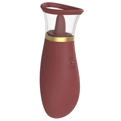 Tlakový stimulátor klitorisu s jazýčkem Dream Toys Romance Roxy, vínově červený - obrázek 5