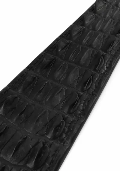 Plácačka AVANZA FEROS s krokodýlím vzorem, umělá kůže, černá, 32 cm - obrázek 3