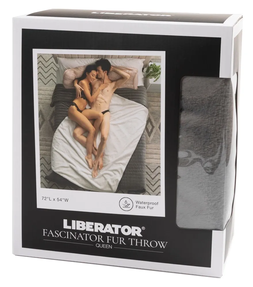 Oboustranná deka Liberator Fascinator Throw, umělá kožešina, šedá/černá, 183 x 137 cm