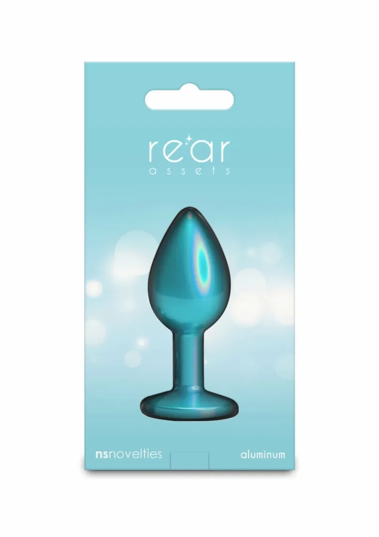 Sada 3 kovových análních kolíků NS Novelties Iridescent Plug, duhový chrom - obrázek 3