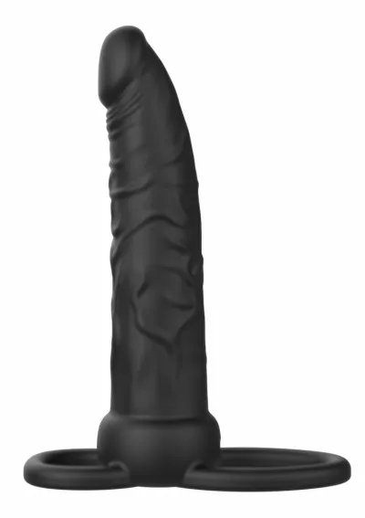Anální vibrátor Double Trouble pro dvojitou penetraci s upevňovacími kroužky, 14 cm - obrázek 5