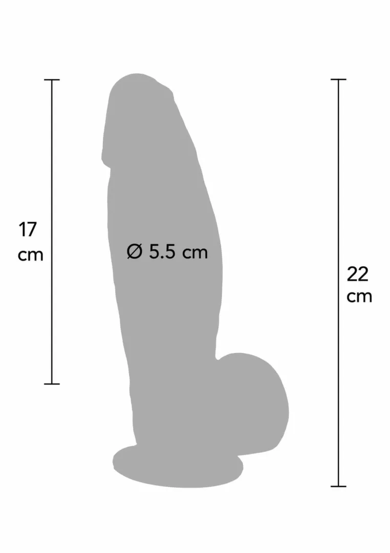 Realistické dildo Inferno by Hidden Desire, silikon dual density, 22 cm, tělové - obrázek 2