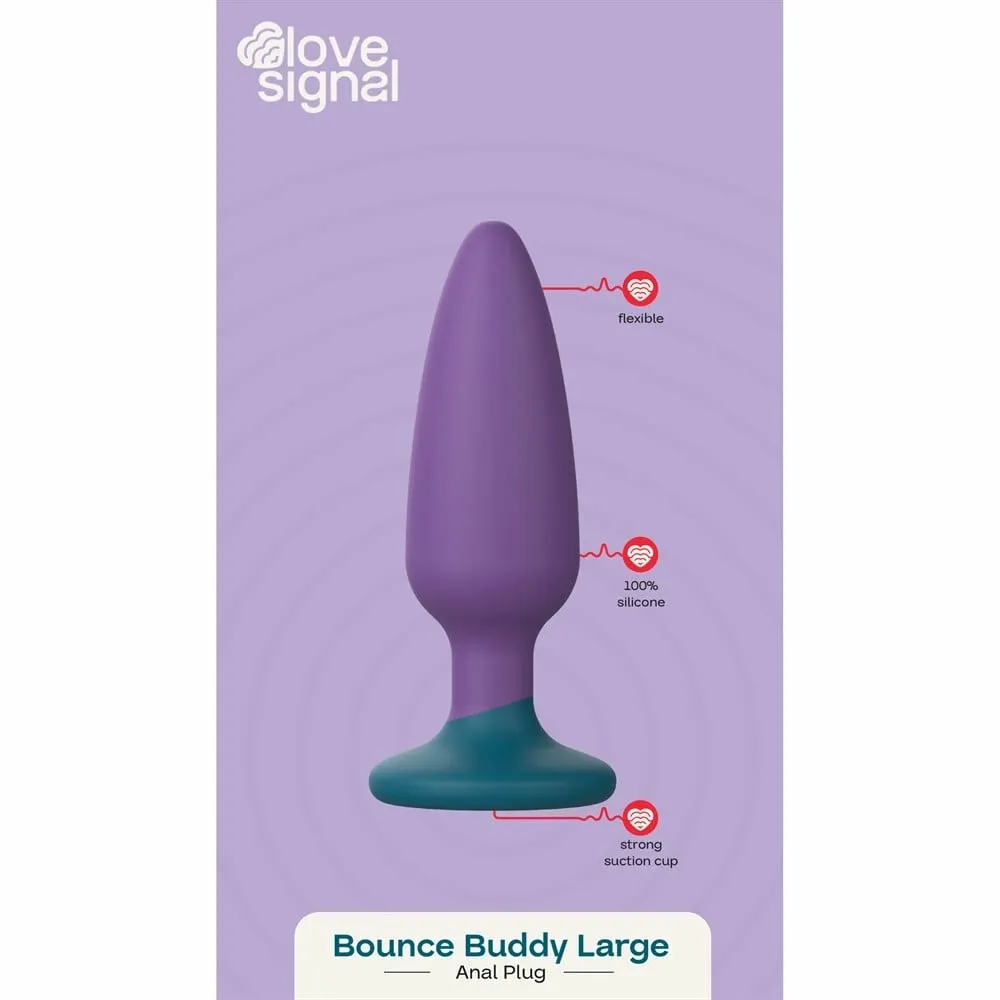 Anální kolík Love Signal Bounce Buddy Large s přísavkou, silikon, 13 cm, černý - obrázek 5