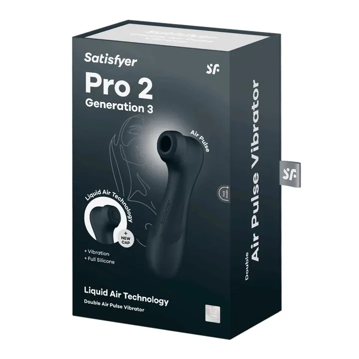 Tlakový stimulátor klitorisu Satisfyer Pro 2 Generation 3 s aplikací, černý - obrázek 2