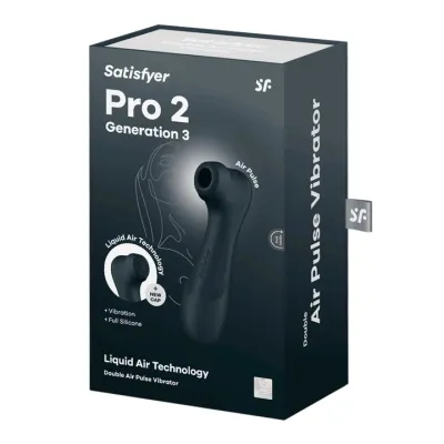 Tlakový stimulátor klitorisu Satisfyer Pro 2 Generation 3 s aplikací, černý - obrázek 2