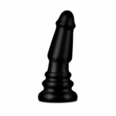 Anální kolík BUTTR Tactical II, protáhlý, s vroubkovanou základnou, černý, 26 cm - obrázek 2