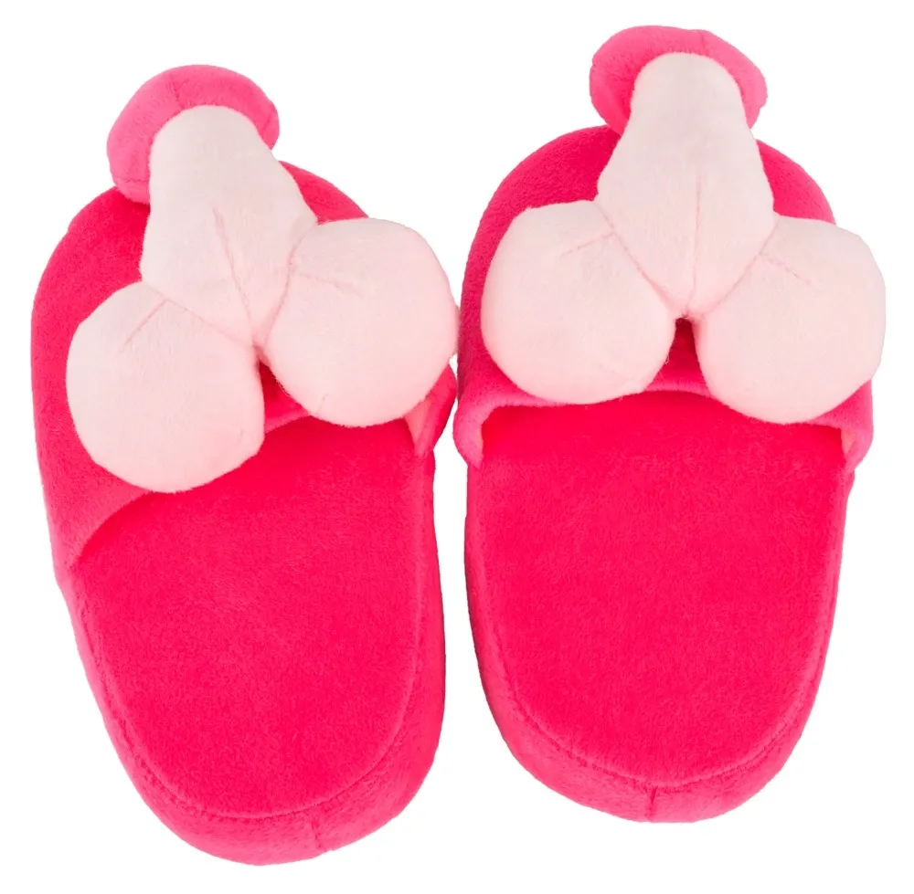 Vtipné plyšové pantofle You2Toys z umělé kožešiny, růžové, 37-40 - obrázek 3