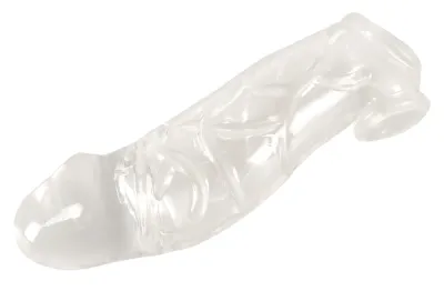 Prodlužovací návlek na penis Crystal Clear s kroužkem, TPE, průhledný, 19,2 cm - obrázek 4