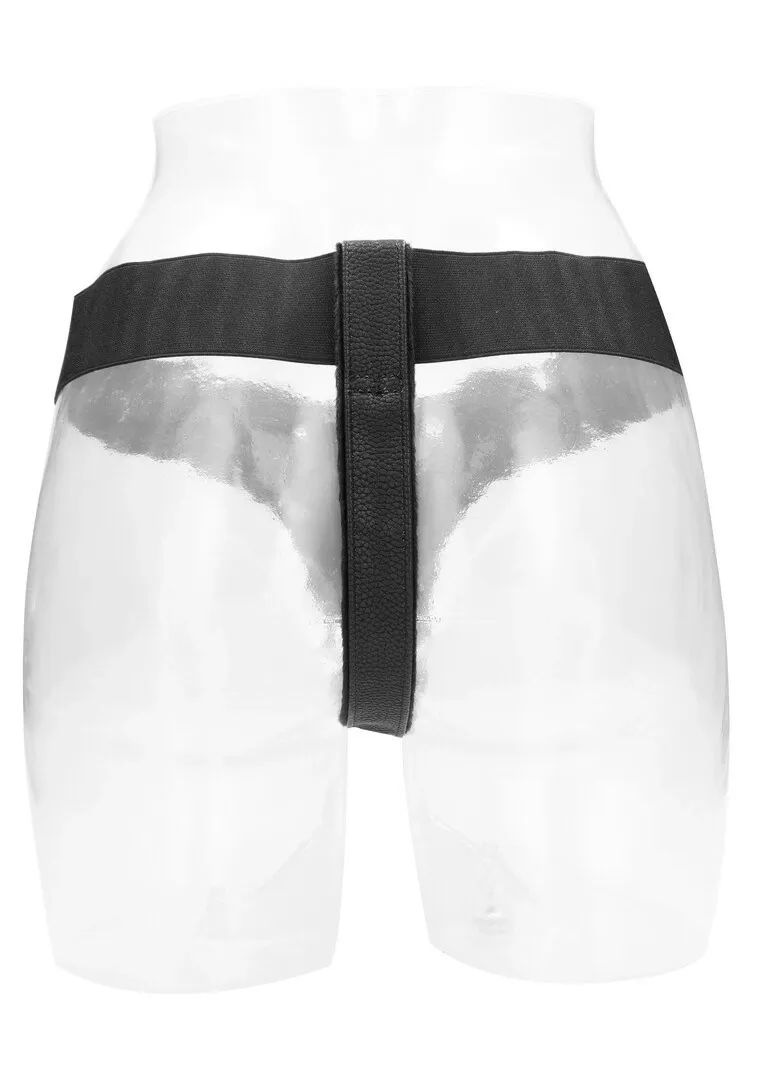Elastický postroj na strap-on RealRock Elastic Harness, univerzální, černý - obrázek 10