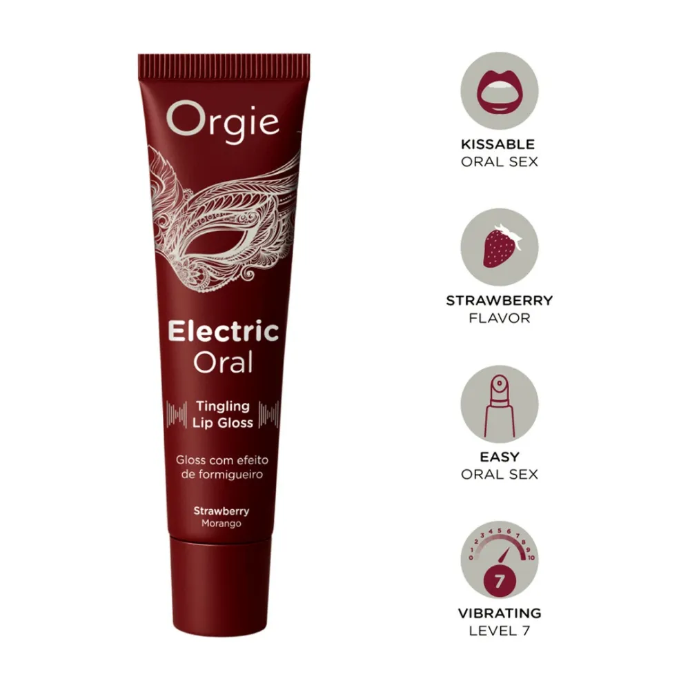 Lesk na rty s vibračním efektem pro orální sex Orgie Electric, 15 ml - obrázek 3