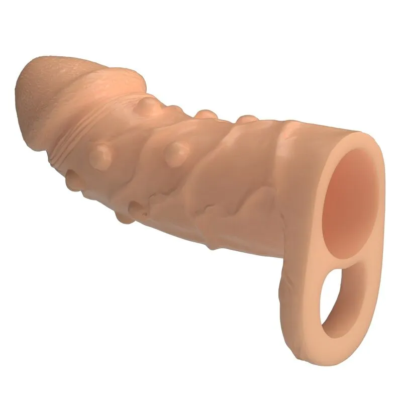 Prodlužovací návlek na penis Pretty Love Dort, 14 cm, Ø 4 cm, tělový