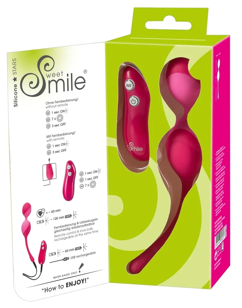 Sweet Smile vibrační venušiny kuličky na dálkové ovládání růžové - obrázek 8
