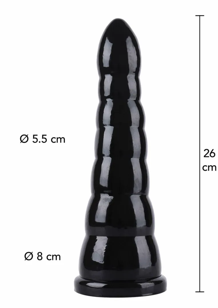 Kuželovitý anální kolík Hidden Desire Extreme Anal Cone XXL, 26 cm, černý